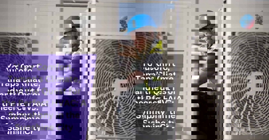 A technician repairing an HVAC unit