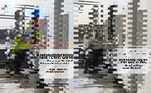 A technician repairing an HVAC unit