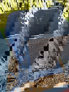 outdoor unit of an air conditioning system.