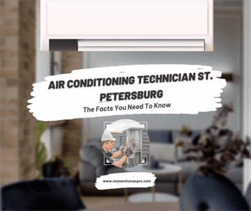 A technician is depicted working on HVAC equipment in a home.