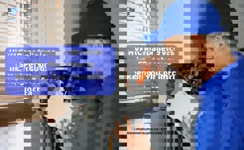 Technician repairing an HVAC unit.