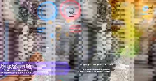 A technician inspecting an HVAC unit