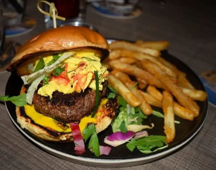 burger and fries